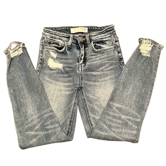 Bridge By Gly High Rise Ankle Skinny Jeans Size 25 - Picture 3 of 6